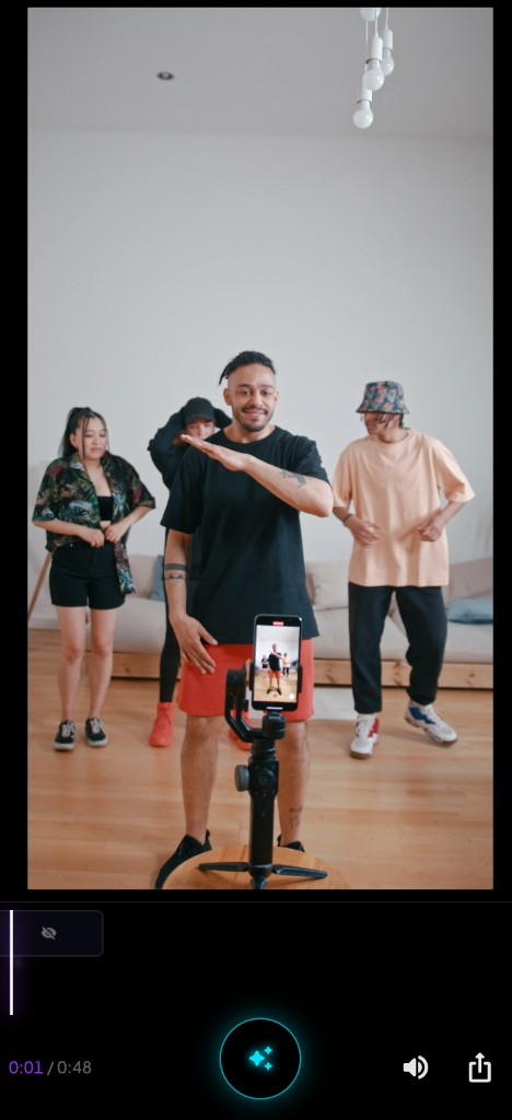 Raw phone clip before PopMyVideo